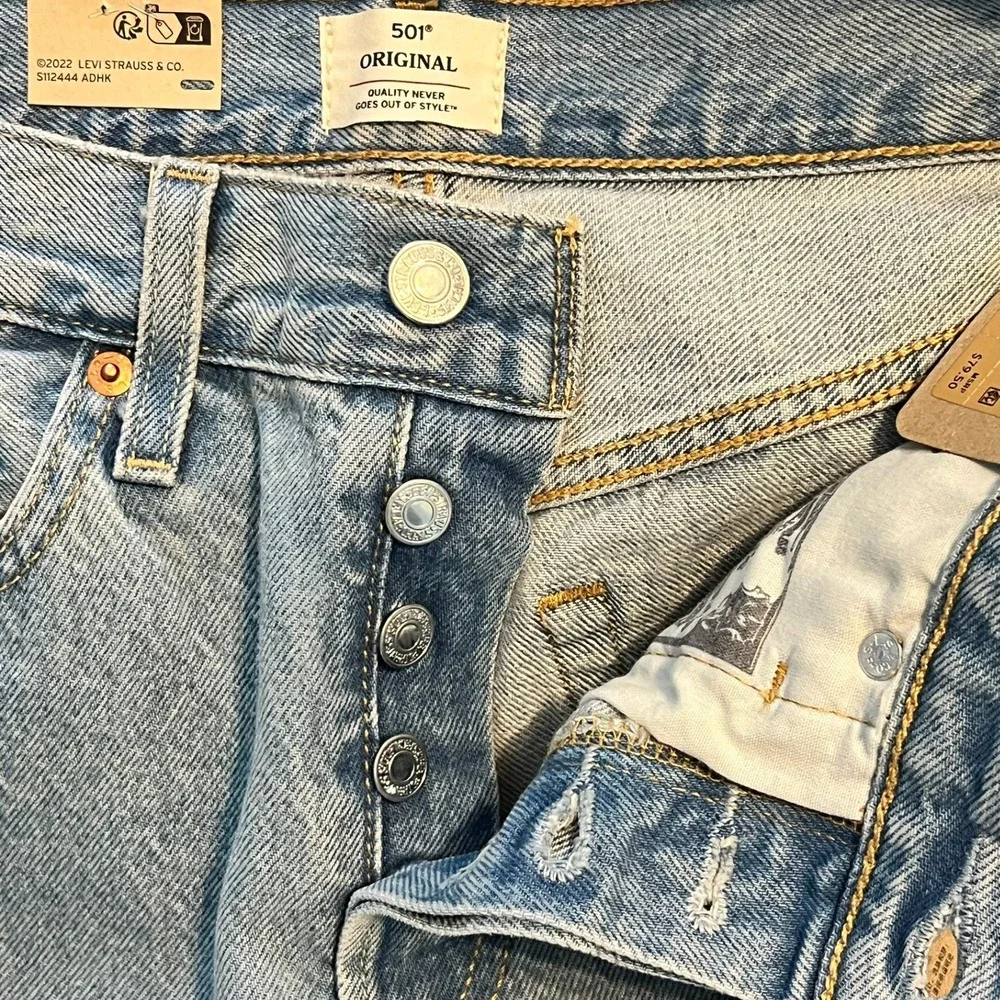 NWT Rare Women's Levis 501 Western Chaps Two Tone High Rise Straight Jeans 27x30
